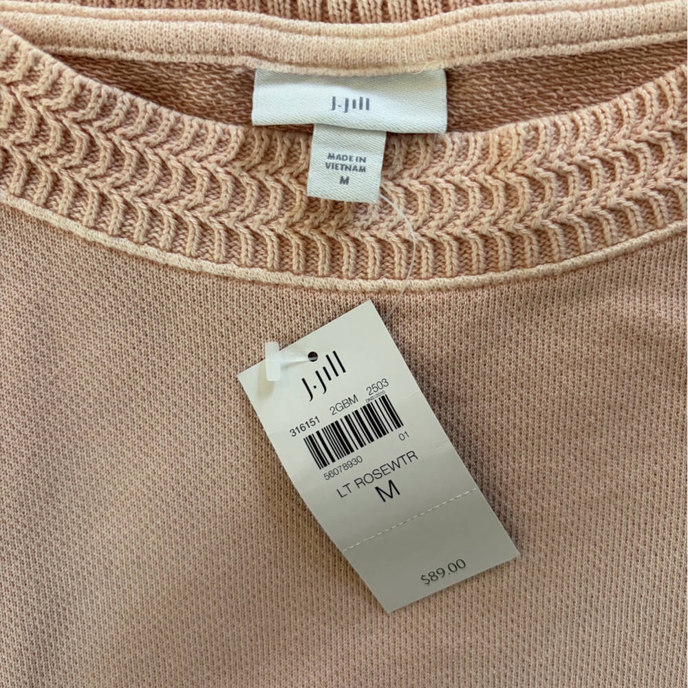 J. Jill Pale Pink Rosewater Top NEW - Picture 7 of 7